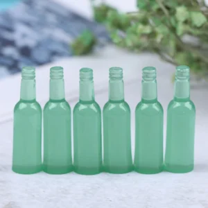 6Pcs 1:12 Dollhouse Miniature Beer Wine Drink Bottle Doll Kitchen Accessories