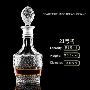Crystal Glass Wine Red Bottle  Wine Decanter Whiskey Liqour Pourer Home Bar Vodka Beer Bottle Jar Jug JR