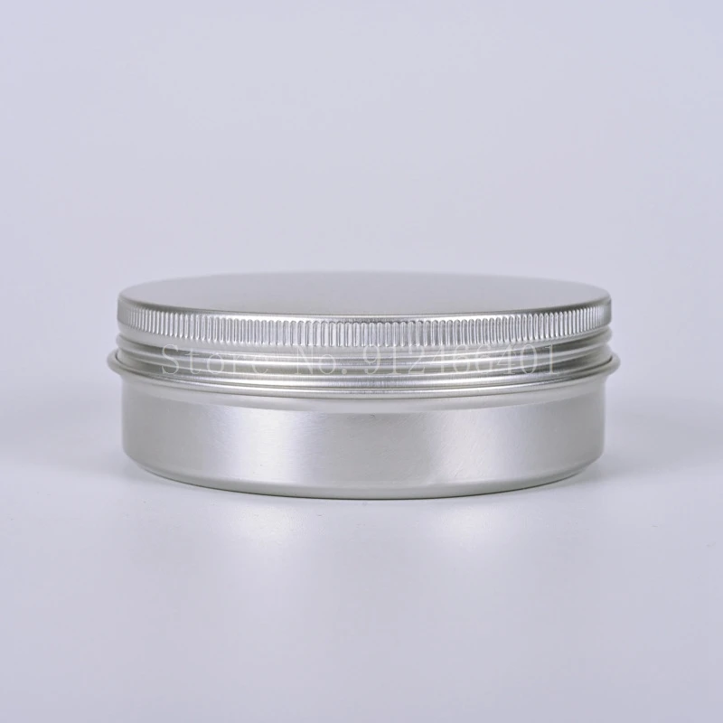 5/10/15/20/30/50/60/100/150/200/250g Aluminum Tins with Lids Silvery Tin Cans Round Metal Box Empty Ceam Jar Cosmetic Containers