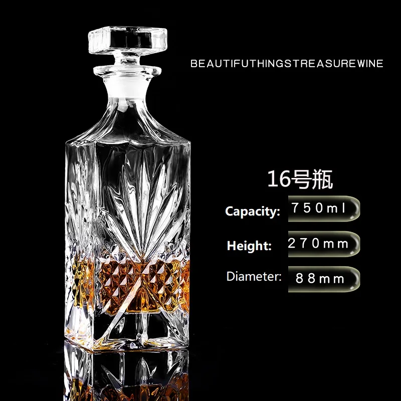 Crystal Glass Wine Red Bottle  Wine Decanter Whiskey Liqour Pourer Home Bar Vodka Beer Bottle Jar Jug JR