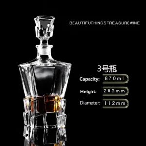 Crystal Glass Wine Red Bottle  Wine Decanter Whiskey Liqour Pourer Home Bar Vodka Beer Bottle Jar Jug JR
