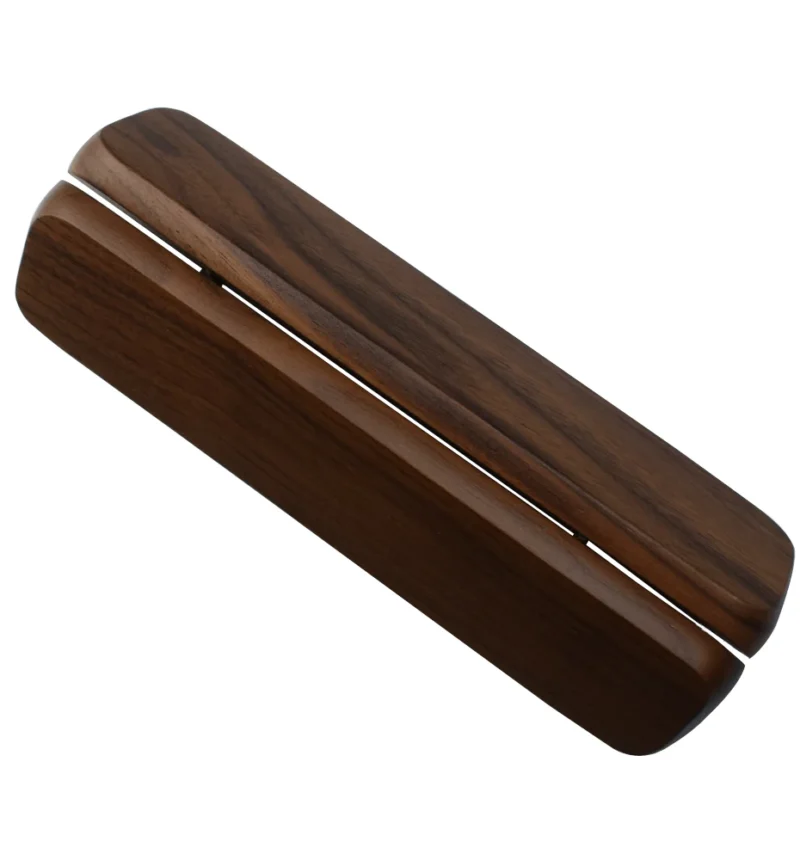 Handmade Natural Wooden Pen Box Walnut Wood Pencilcase Portable Magnet Fixed Storage Box For One Pen Office School Supplies Gift