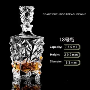 Crystal Glass Wine Red Bottle  Wine Decanter Whiskey Liqour Pourer Home Bar Vodka Beer Bottle Jar Jug JR