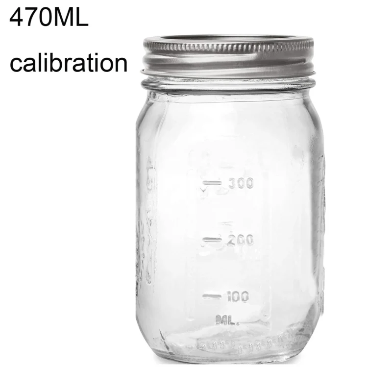 Mason Jars Glass Jar with Lid  Canning Jar for Pickling  Food Storage Drinking Spices Salads Jams Wedding Favors  DIY Decorate