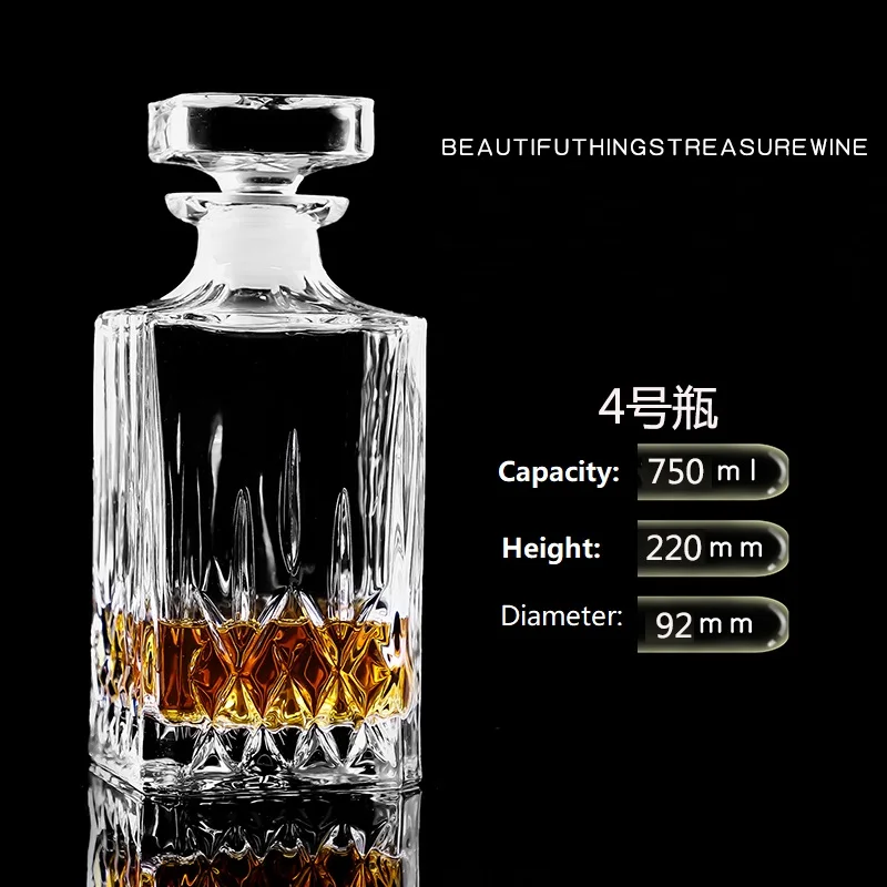 Crystal Glass Wine Red Bottle  Wine Decanter Whiskey Liqour Pourer Home Bar Vodka Beer Bottle Jar Jug JR