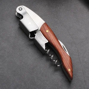 Wood Handle Corkscrew Professional Wine Opener Portable Screw Corkscrew Multifunction Beer Cap Bottle Opener Kitchen Bar Tool