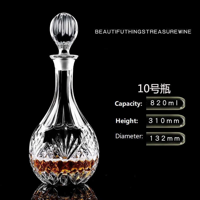 Crystal Glass Wine Red Bottle  Wine Decanter Whiskey Liqour Pourer Home Bar Vodka Beer Bottle Jar Jug JR
