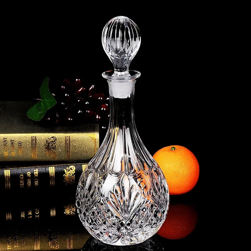 Crystal Glass Wine Red Bottle  Wine Decanter Whiskey Liqour Pourer Home Bar Vodka Beer Bottle Jar Jug JR