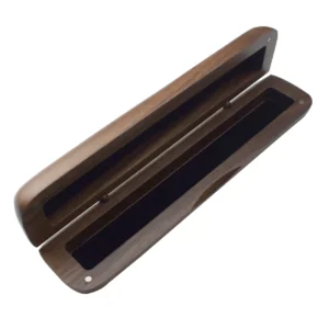 Handmade Natural Wooden Pen Box Walnut Wood Pencilcase Portable Magnet Fixed Storage Box For One Pen Office School Supplies Gift