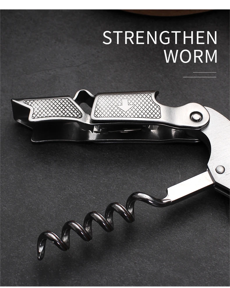 Wood Handle Corkscrew Professional Wine Opener Portable Screw Corkscrew Multifunction Beer Cap Bottle Opener Kitchen Bar Tool