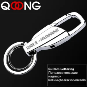 Hfc9e9ae30b0c4fd1bbc10b4f8659f0a4G.webp Customized Keychain For Car Plate Number Logo Anti-lost Keyring Engraved Name Key Chain Ring Personalized Gift For Men Women Y10