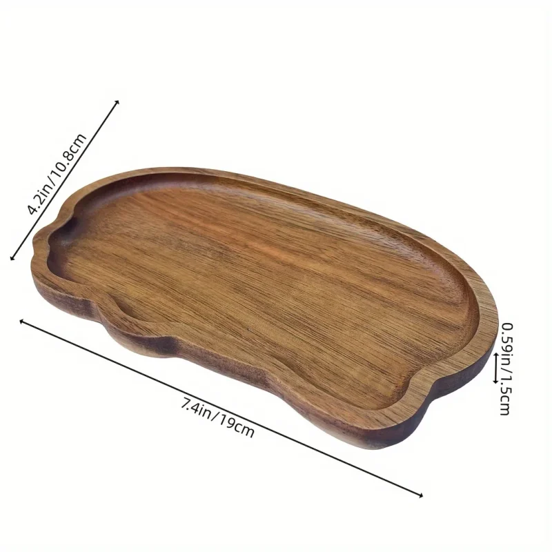 Japanese Wooden Tea Tray Multi Functional  Fruits Desserts Bread Storage Heat Resistant Solid Wood Home Decor Kitchen Essential‌
