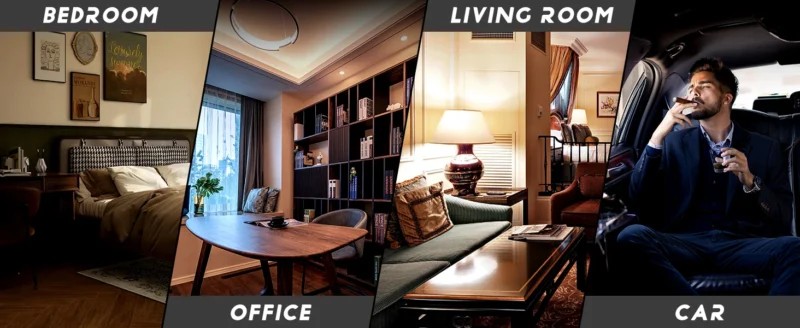 Cigar Humidor Box Cigar Case with Humidifier and Hygrometer, Cedar Wood Cigar Box with Divider, Cigar Gifts Accessories for Men