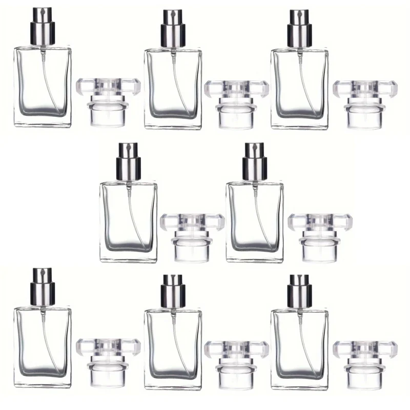 8pcs 30ml Glass Perfume Bottles Empty Refillable Clear Travel Perfume Spray Atomizer Bottle Perfume Bottle Atomizer Container