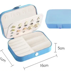 2024 Portable Jewelry Box Jewelry Organizer Display Travel Jewelry Case Boxes Button Leather Storage Zipper Jewelers