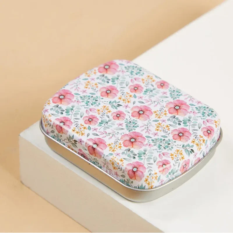 Metal Mini Hinged Iron Box Rectangular Empty Tin Storage Box Jewelry Pill Candy Cases Container Cosmetic Organizer Home Supplies