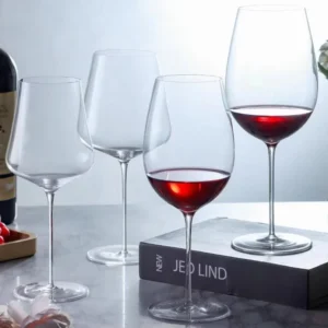 Ultra Thin Crystal Glass Goblet Sensory Oot-Bellied Red Wine Glass for Home Fine Stick Wine Burgundy Glass
