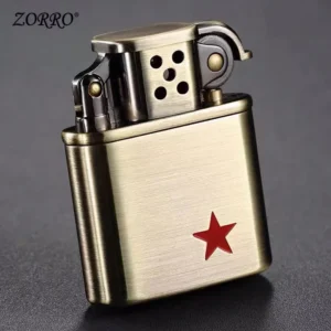 ZORRO Vintage Metal Constantine Kerosene Lighter Flint Copper Oil Gasoline Cigarette Lighter Antique Series Lighter