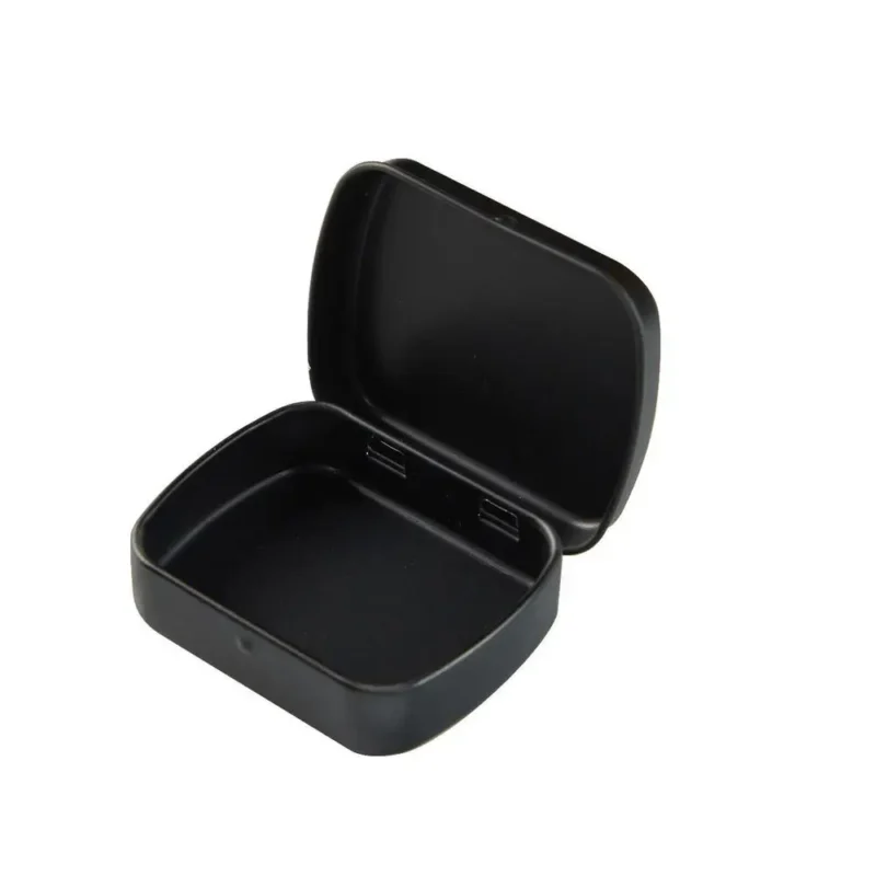 Metal Mini Hinged Iron Box Rectangular Empty Tin Storage Box Jewelry Pill Candy Cases Container Cosmetic Organizer Home Supplies