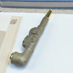 Double Filter Red Sandalwood Smoke Pipe Carved Dragon Mouth Real Wood Cleaning Friendly Compact And Durable Smoking Accessory