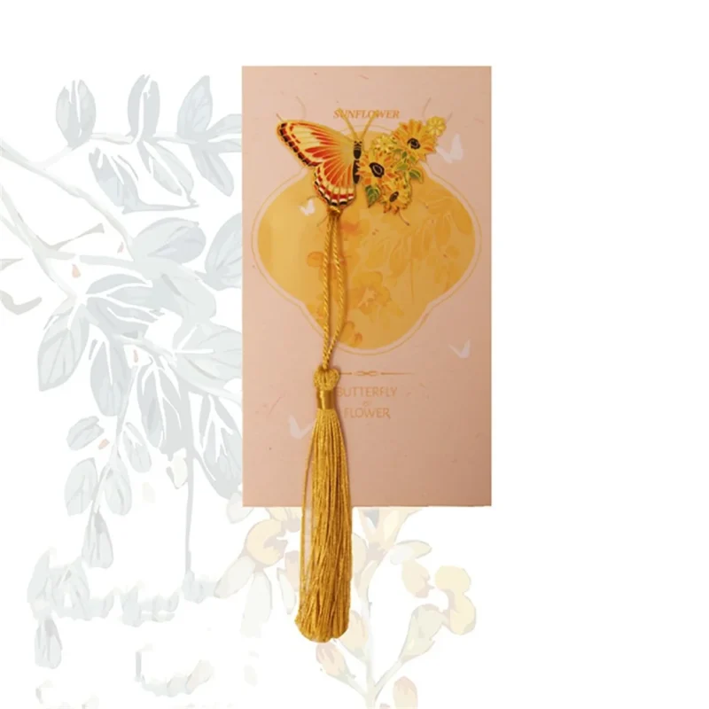 2024 Cute Butterfly Metal Bookmark Colorful Bronzing Bookmark With Chain Gifts For Book Lovers Readers Writers Friends Adults