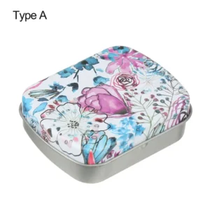 1PC New Metal Rectangular Storage Box Container with Lid Small Tin Boxes Empty Containers Silver Storage Box Case Organizer