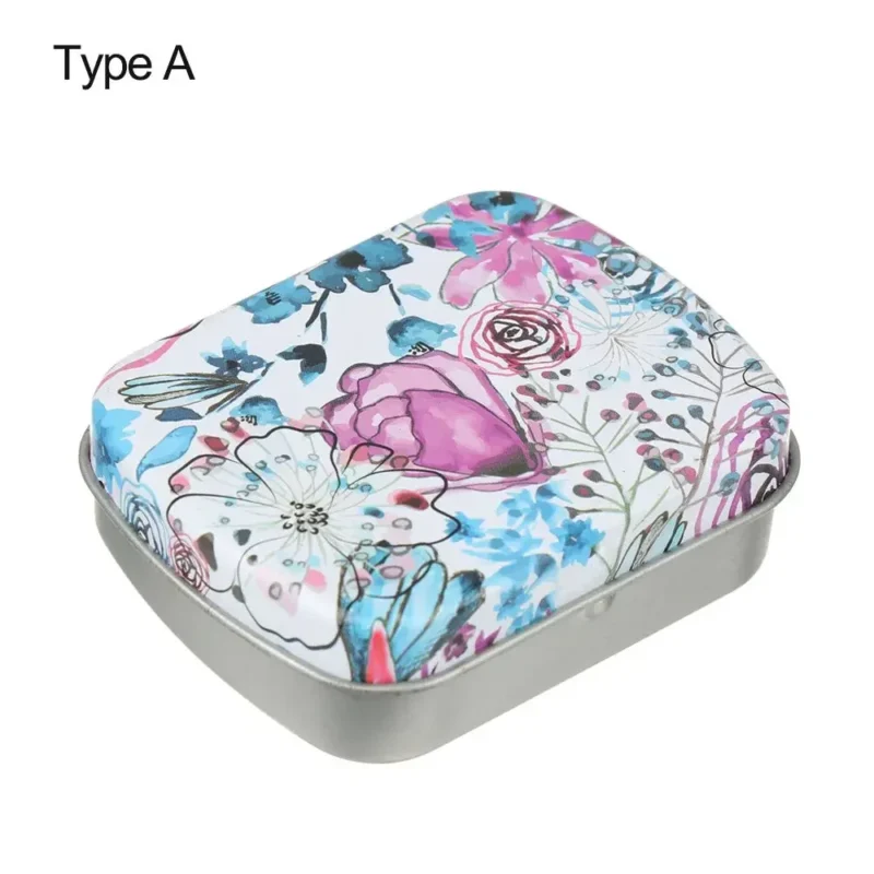 1PC New Metal Rectangular Storage Box Container with Lid Small Tin Boxes Empty Containers Silver Storage Box Case Organizer