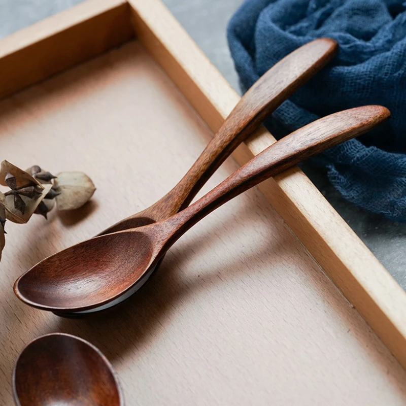 S0a11a2b3425d47618eac2990e0b81af4k.webp Wooden Spoon Wood Tableware Spoon Anti-Scald Tea Coffee Stirring Spoons Kitchen Cooking Utensil Tool Soup Teaspoon Cucharas 숟가락