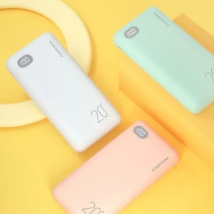 New Power Bank 20000mAh External Portable Charger Powerbank 2.1A Fast Charging LED Display Phone Charger for Smart Phone