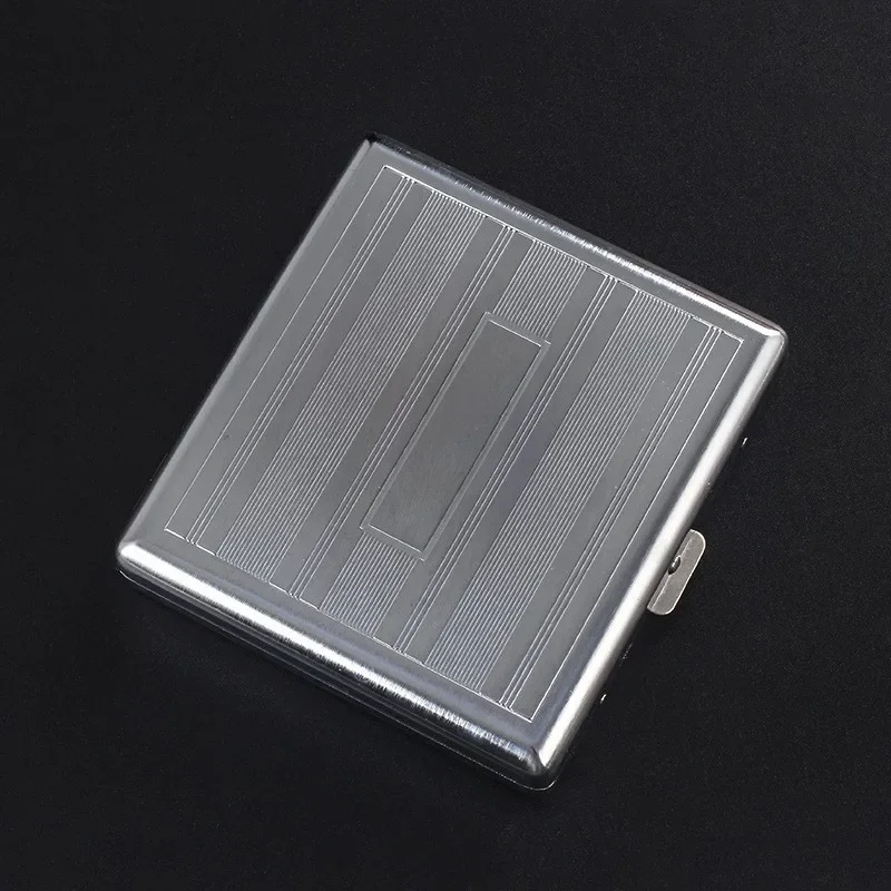 20PCS Metal Cigarette box stainless steel Embossed Portable Cigarette case personalized fashionable storage box Smoking Tool