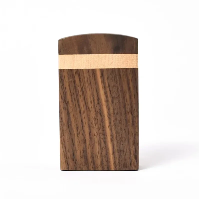 S0cc31e96780b46eeaeae3a262deeda578.webp Black Walnut Wood Cigarette Case Personalized Gift for Men Women 20 Capacity Cigar Storage Box Portable Wooden Cigarette Box