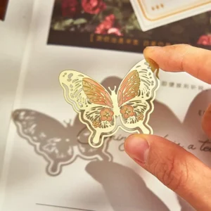 2024 Cute Butterfly Metal Bookmark Colorful Bronzing Bookmark With Chain Gifts For Book Lovers Readers Writers Friends Adults