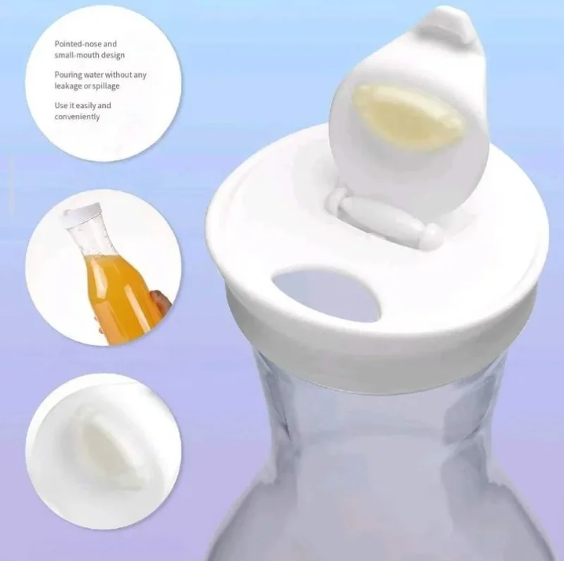 1500mlPlasticJuice WaterBottle with Leak proofCap Round/Square Juice Container Large Capacity Water Bottle for Cold Drinks/Juice