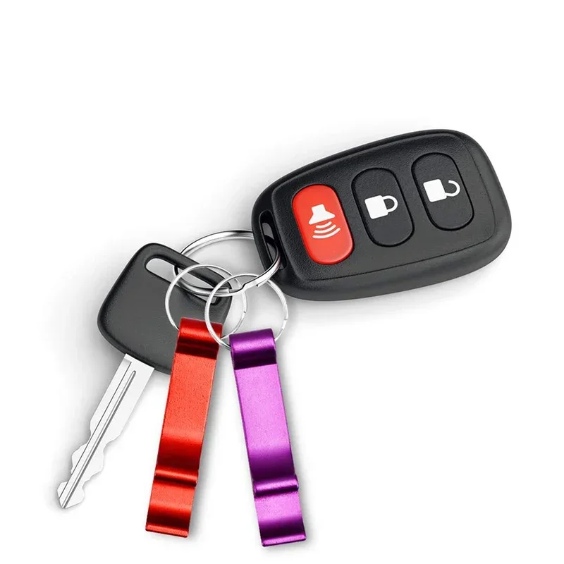 Color Mini Bottle Opener Metal Beer Drink Opener Keychain Small Practical Flat Portable Bottle Opener Suitable For Kitchen