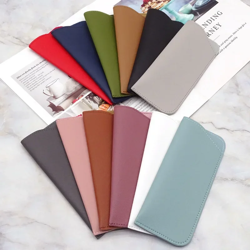 1Pcs PU Leather Glasses Bag Sunglasses Reading Eyeglasses Protective Cover Case Box Pouch Eyewear Protector Case Accessories