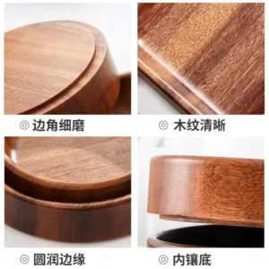 Solid wood bowl Walnut Boat Bowl Creative wooden salad bowl Fruit bowl Vintage storage home kitchen utensils