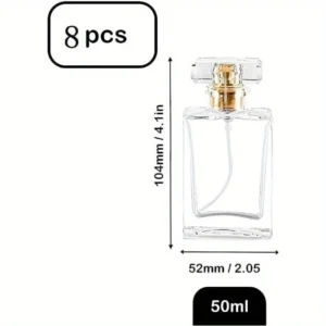 8pcs 30ml Glass Perfume Bottles Empty Refillable Clear Travel Perfume Spray Atomizer Bottle Perfume Bottle Atomizer Container
