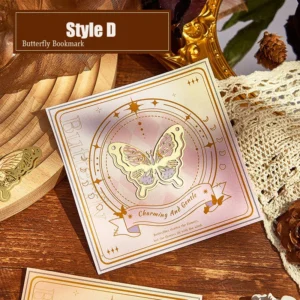 2024 Cute Butterfly Metal Bookmark Colorful Bronzing Bookmark With Chain Gifts For Book Lovers Readers Writers Friends Adults