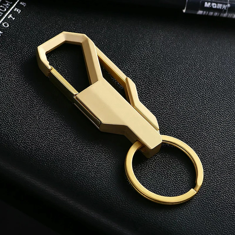 Men Metal Key Chain Simple Business Fashion Car Wallet Carabiner Holder Classical Waist Hanging Pendant Keyring Bag Accessories