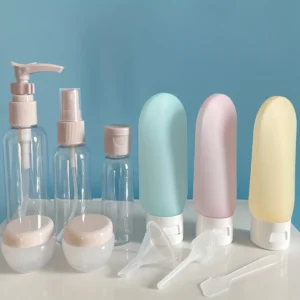 Travel Bottles for Toiletries,Approved Travel Size Toiletries Containers, Travel Bottles Set with Labels Leakproof Squeezable Re