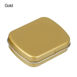 1PC New Metal Rectangular Storage Box Container with Lid Small Tin Boxes Empty Containers Silver Storage Box Case Organizer