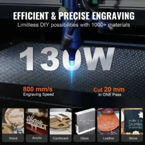 SIHAO CO2 Laser Engraver Laser,50/60/80/100/130W Engraving Cutting Machine for Fabric Wood Artwork