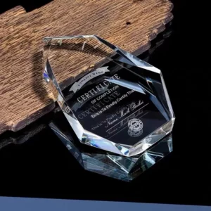 K9 Crystal Iceberg Shaped Glass Trophy for Awards and Brand Recognition Business Gifts