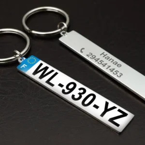 Custom Number Plate Keychain Car Number Plate Keychain Car Number Key Ring Personalized Gift for Him Anti-lost Gift for Driver