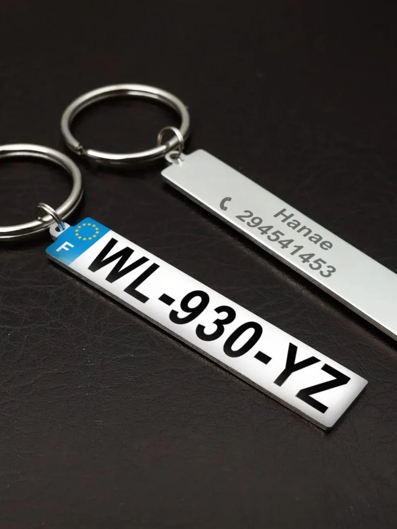 Custom Number Plate Keychain Car Number Plate Keychain Car Number Key Ring Personalized Gift for Him Anti-lost Gift for Driver