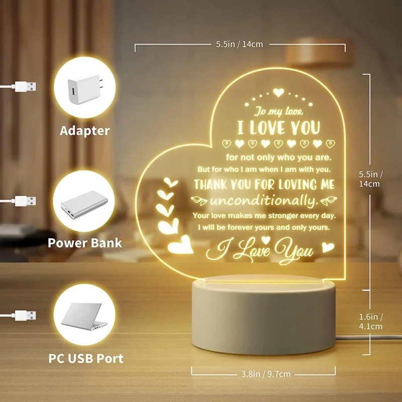 S1de0f3479c3747a3a6f13e444fc3c939W.webp Love Cute 3D Led Night Light Acrylic Lights Gift Children'S Lamp
