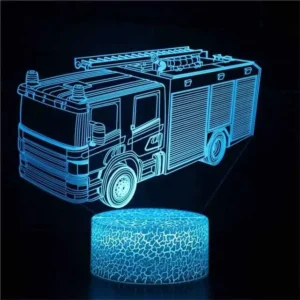 Car,Truck,Tractor,Excavator 3D Night Light LED Touch Illusion Table Lamp Baby Bedroom Decor Gift Lamps for Christmas Birthday