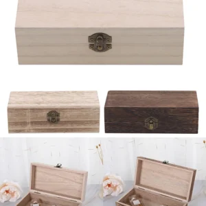 S1f133826c28b4c4ba4d43a2aef53aa71M.webp Wooden Storage Box Desktop Wood Clamshell Jewelry Storage Hand Decoration Wooden Box S M L Wedding Gift Storage Box