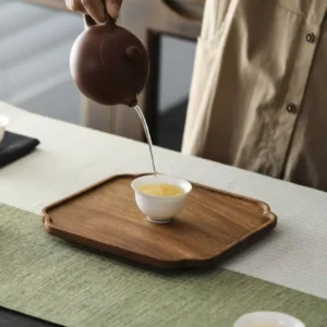 Wooden Tray Home Tea Tray Rectangular Dinner Tray Wooden Snack Fruit Tray Creative Dry Bubble Tray Simple Multi-Function Tray