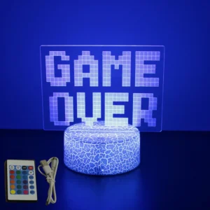 NEON GAMER 3D Lamp LED Night Light Gaming Setup RGB Children's Lamps Gamer Room Decoration Bedroom Table Lamp Personalized Gifts